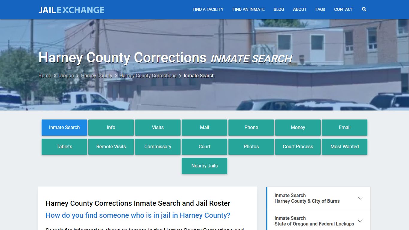 Harney County Corrections Inmate Search - Jail Exchange