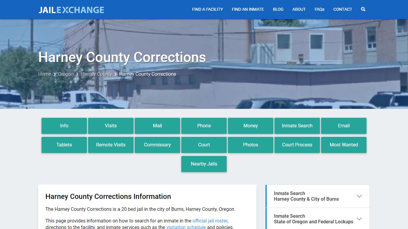 Harney County Corrections, OR Inmate Search, Information - Jail Exchange